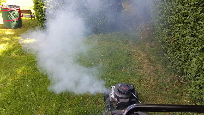 Smokey lawn Mower